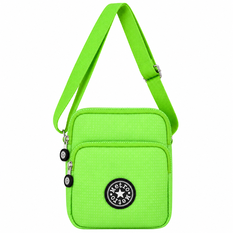 (image for) LL-222 Green Round X-Body Bag With Adjustable Strap (New)
